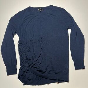 Banana Republic Lightweight Wool Blend Rouched Side Sweater - Medium